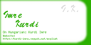 imre kurdi business card